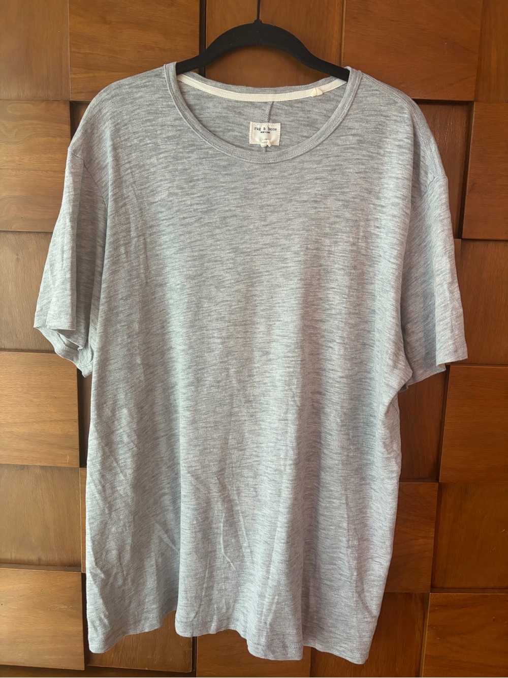 rag & bone Men's Heather Gray Crewneck Tee